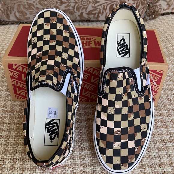 Vans Classic Slip-On Checkerboard Cmdsrt/Trwht WMN - Picture 12 of 16
